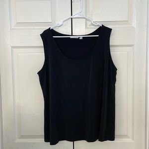 Susan Graver Liquid Knit Black Shell Tank for Layering